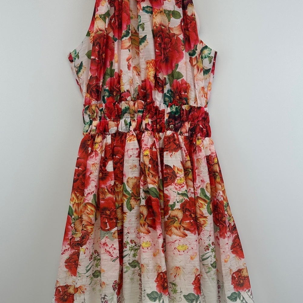 EB Luxe Los Angeles Floral Halter Neck Midi Dress Boho Cottagecore S - Picture 7 of 10
